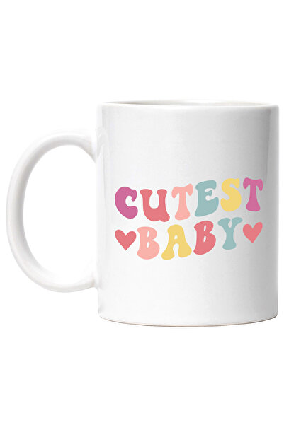 StoryGift Romania Cana cu inimioare si textul in engleza "Cutest baby" - cel ...
