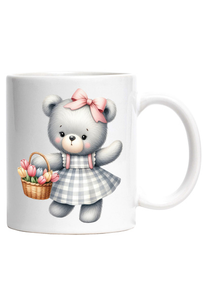 StoryGift Romania Cana cu o ursoaica in rochie | ilustratie | tine un cos cu ...