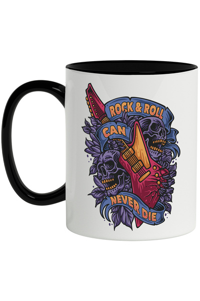 StoryGift Romania Cana Cu Mesaj In Engleza Rock & Roll Can Never Die, Chitara...