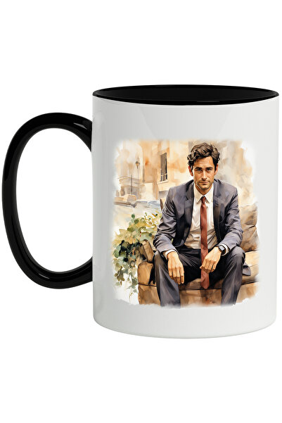 StoryGift Romania Cana Cu Jim Halpert, The Office, Serial TV, Comedie, Multicolor 330 ml, Ceramica, Cu Maner Negru
