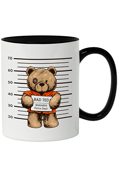 StoryGift Romania Cana Cu Urs De Plus, Inchisoare, Politie, Multicolor 330 ml...