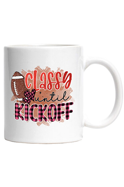 StoryGift Romania Cana cu o minge de fotbal american cu mesajul "Classy until...