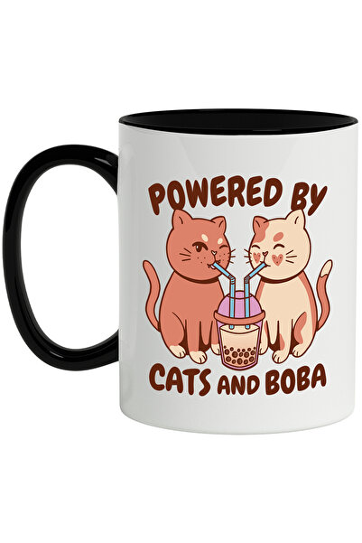 StoryGift Romania Cana Cu Mesaj In Engleza Powered By Cats And Boba, Pisic, C...