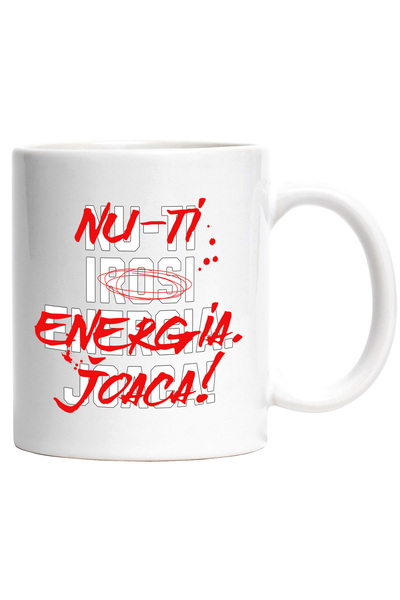 StoryGift Romania Cana nu-ti irosi energia, mesaj motivational, sport, 330ml,...