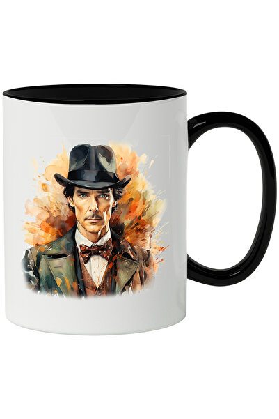 StoryGift Romania Cana Cu Benedict Cumberbatch, Seriale TV, Sherlock Holmes, Multicolor 330 ml, Ce, Cu Maner Negru