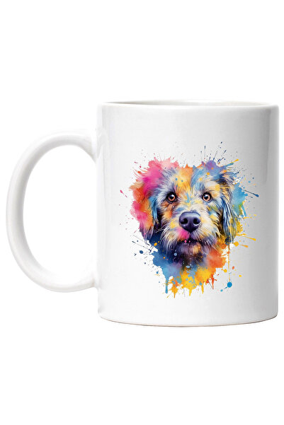 StoryGift Romania Cana Cu Cap De Catel, Talie Mica, Ilustratie Watercolor, St...