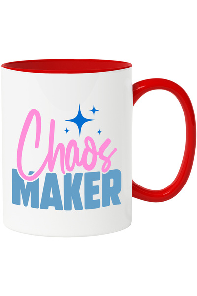 StoryGift Romania Cana cu textul in engleza "Chaos maker" - creator de haos d...