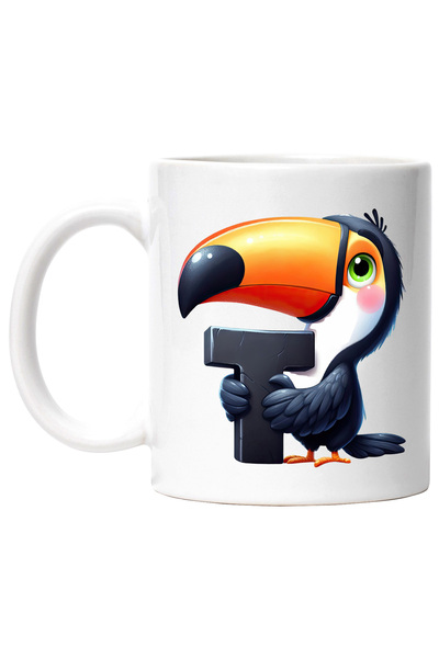 StoryGift Romania Cana cu pasarea tucan cu litera "T", ilustratie, pentru cop...