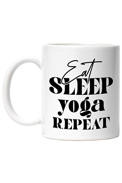 StoryGift Romania Cana pentru practicantii de yoga cu mesajul in engleza "Eat...