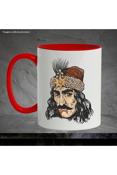 StoryGift Romania Mug With Vlad Tepes, Vampire, Fangs, Blood, History, Fantasy, Multicolor 330 ml, C, With, STG