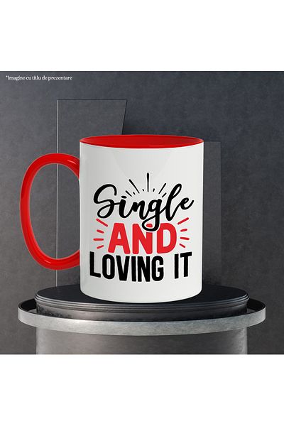 StoryGift Romania Cana pentru cei care sunt siguri si sunt bucurosi de acest lucru cu Maner Rosu, Cu Maner Rosu