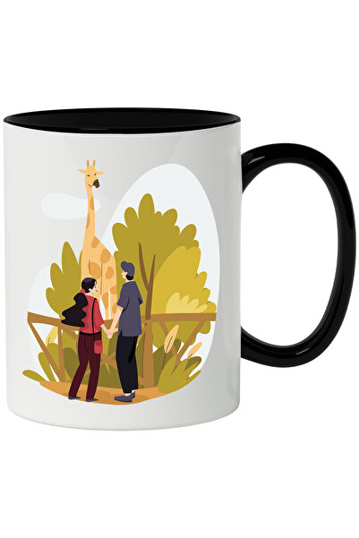 StoryGift Romania Cana Cu Zoo, Girafa, Natura, Cuplu, Intalnire, Animal, mult...