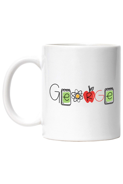 StoryGift Romania Cana Cu Numele George, si Mesaj Amuzant, Curios, Sociabil, ...