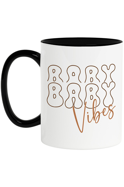 StoryGift Romania Cana cu textul in engleza "Baby, baby vibes" - bebelusi par...