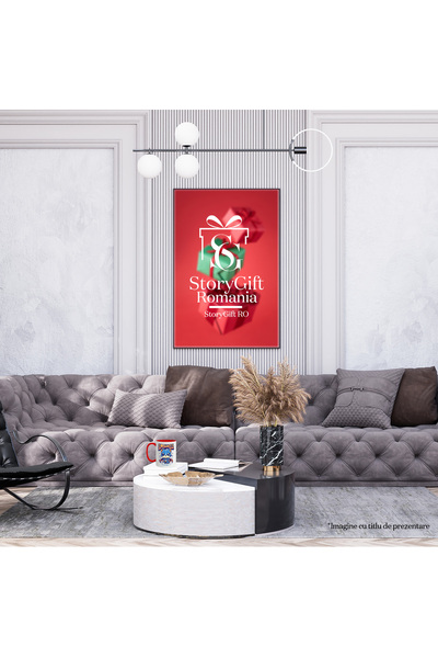 StoryGift Romania Super Amelia Mug, Superhero, Flying Cat, 330ml, Ceramic with Red Handle, With Handle, STG.