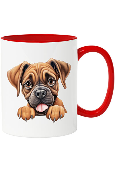 StoryGift Romania Cana cu un catel maro care se uita dupa stapanul sau | ilus...