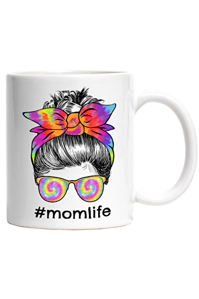 StoryGift Romania Cana cu mesajul "#Momlife", ilustratie, mama, viata, gospod...