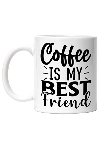 StoryGift Romania Cana cu mesajul "Coffee is my best friend" - cafeaua e cea ...