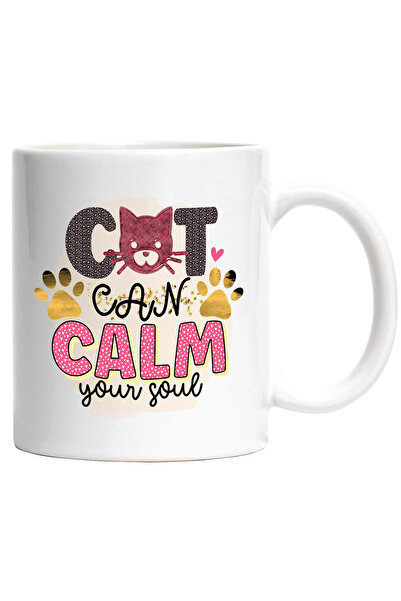 StoryGift Romania Cana cu mesajul "Cat can calm your soul", pisica iti poate ...