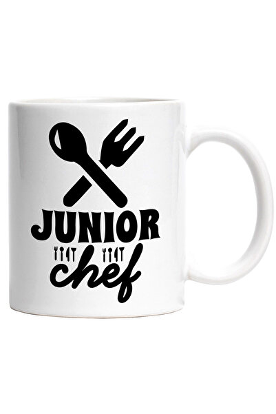 StoryGift Romania Cana pentru bucatarii juniori - tacamuri cu Maner Alb, Cu M...