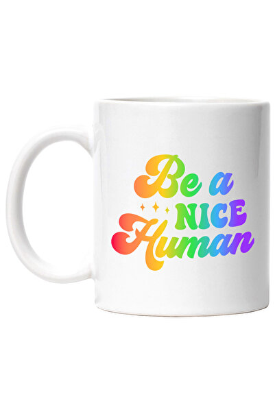 StoryGift Romania Cana cu textul in limba engleza "Be a nice human" - fii un ...