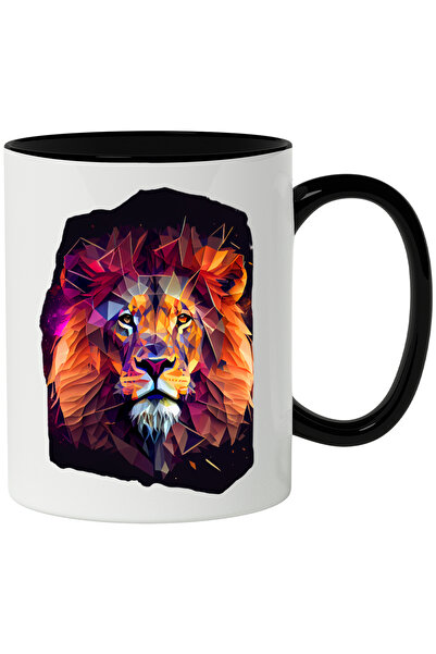 StoryGift Romania Cana Cu Cap De Leu, Arta Abstracta, Spatiu, Geometric, Mult...