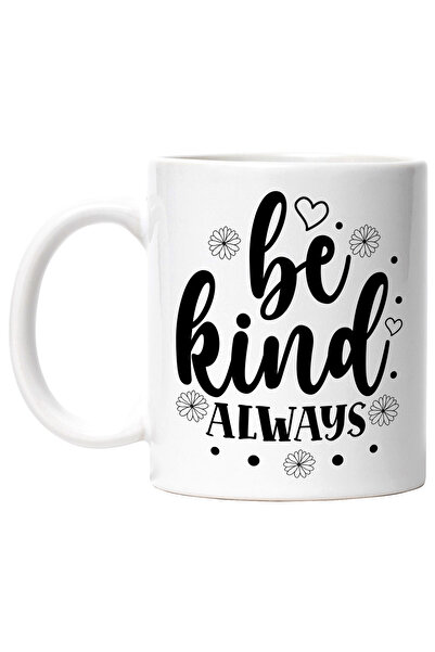 StoryGift Romania Cana cu inimioare si floricele cu textul "Be kind. Always" ...