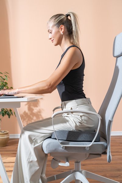 Softlife Coccyx Orthopedic Visco Seat Cushion Tailbone Visko Cushion 45X34X7 cm