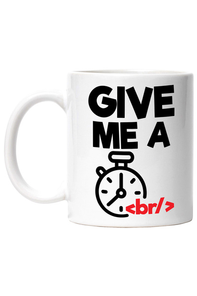 StoryGift Romania Cana pentru programatori cu mesajul "Give me a <br/>" - mai...