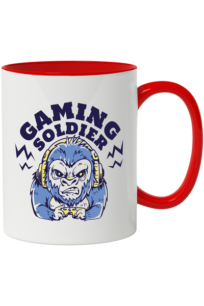 StoryGift Romania Cana Cu Mesaj In Engleza Gaming Soldier, Jucator, Gorila, C...