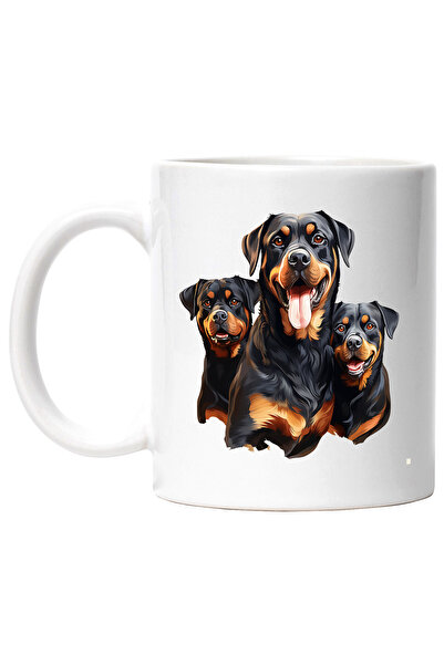 StoryGift Romania Cana cu niste caini Rottweiler, ilustratie, jucausi, bucuro...