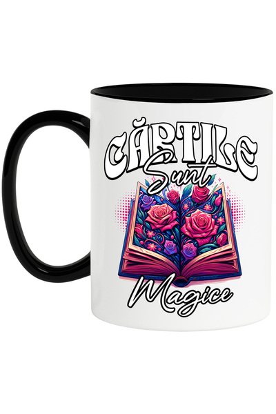 StoryGift Romania Mug Books Are Magic reading education school, 330ml, Cerami...