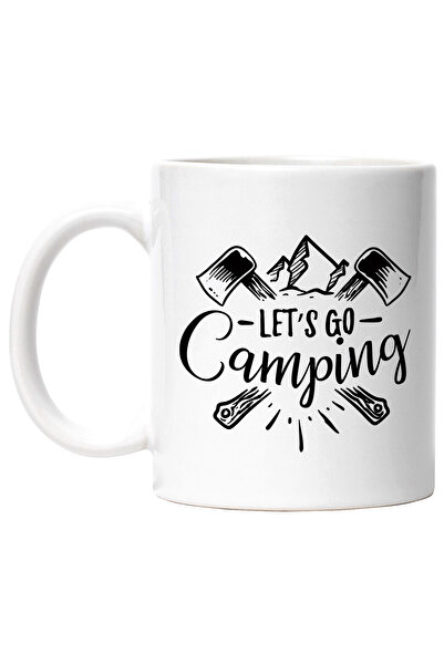 StoryGift Romania Cana cu munti si topoare cu mesajul "Let's go camping" - ha...