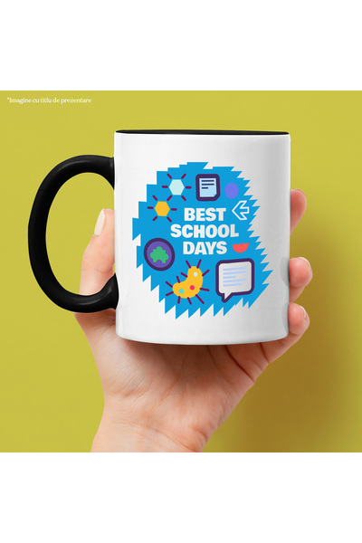 StoryGift Romania Cana Cu Text in Engleza Best School Days, Zile, Scoala, Ele...