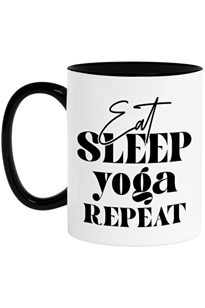 StoryGift Romania Cana pentru practicantii de yoga cu mesajul in engleza "Eat...