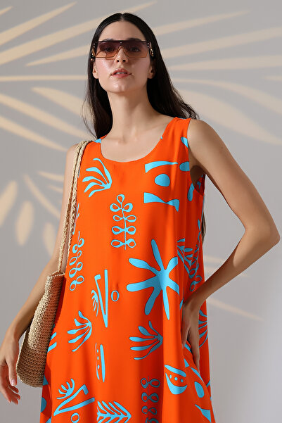 LİKAPA Likapa Yazlık Askılı Viskon Elbise 2691