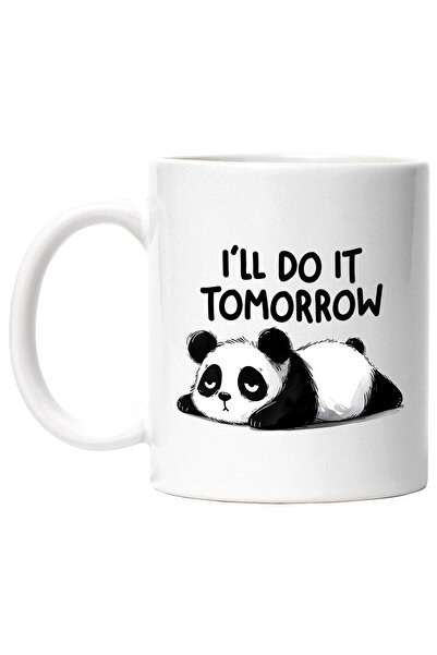 StoryGift Romania Cana cu un urs panda cu mesajul "I'll do it tomorrow", ilus...