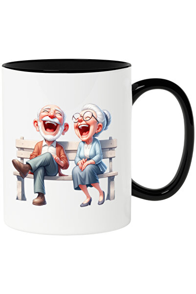 StoryGift Romania Cana cu o bunicuta si un bunic | ilustratie | stau pe o ban...