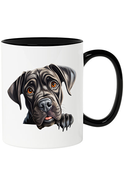 StoryGift Romania Cana cu un catel negru cuminte | ilustratie | asteapta sa f...