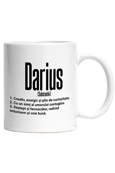 StoryGift Romania Cana Cu Numele Darius, Cu Mesaj Motivational, Creativ, Ener...