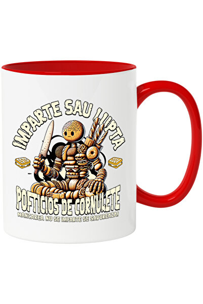 StoryGift Romania Cana om din patiserie text imparte sau lupta, 330ml, Cerami...