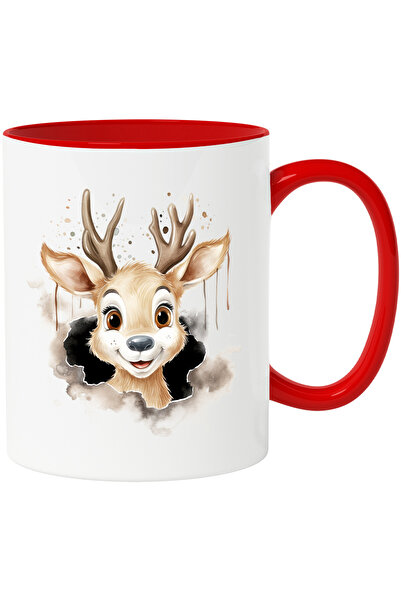 StoryGift Romania Cana cu o caprioara care scoate capul printr-o gaura in per...