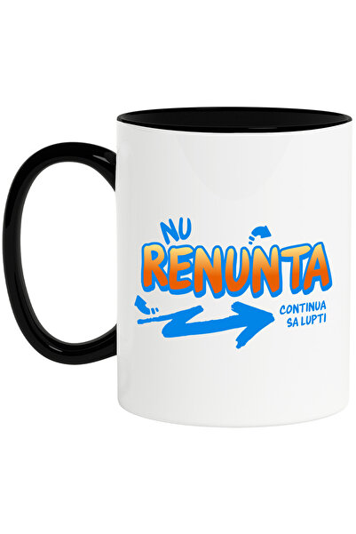 StoryGift Romania Cana cu Sageata Desen Stil Stradal Text Motivational Nu Ren...