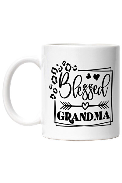 StoryGift Romania Cana cu inimioare si textul in engleza "Blessed grandma" - ...