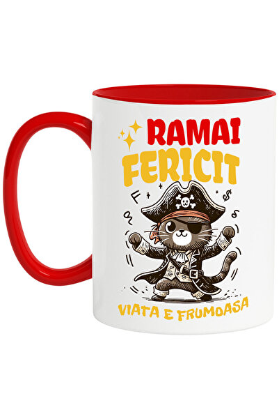 StoryGift Romania Cana cu Pisica Cu Palarie Si Tinuta De Pirat Pisica Craniu ...