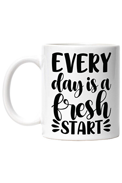 StoryGift Romania Cana cu text motivational "Every day is a fresh start" - fi...