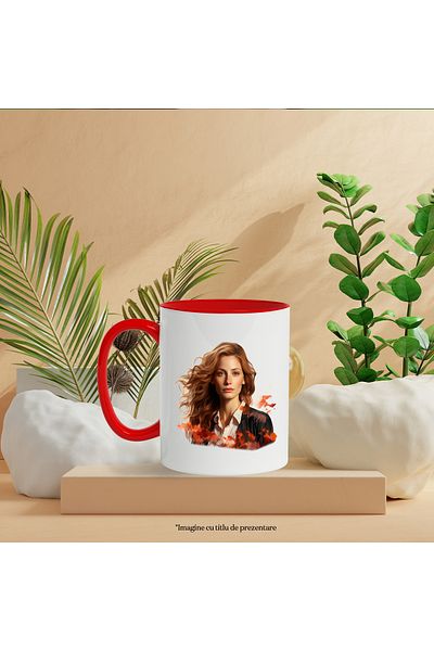 StoryGift Romania Mug With Julia Roberts, Famous Actress, Artist, Hollywood, Multicolor 330 ml, Ce, Cu,STG