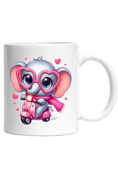 StoryGift Romania Cana cu un elefant care se plimba cu scuterul | ilustratie ...