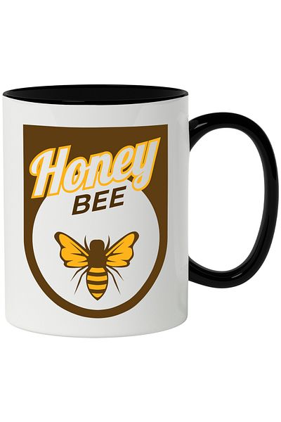 StoryGift Romania Cana Cu Mesaj In Engleza Honey Bee, Albina, Miere, Insecta, Multicolor 330 ml, C, Cu Maner Negru