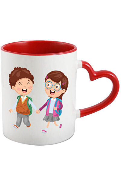 StoryGift Romania Cana Cu Fata, Baiat, Scoala, Elevi, Ghiozdan, Ochelari, Mul...